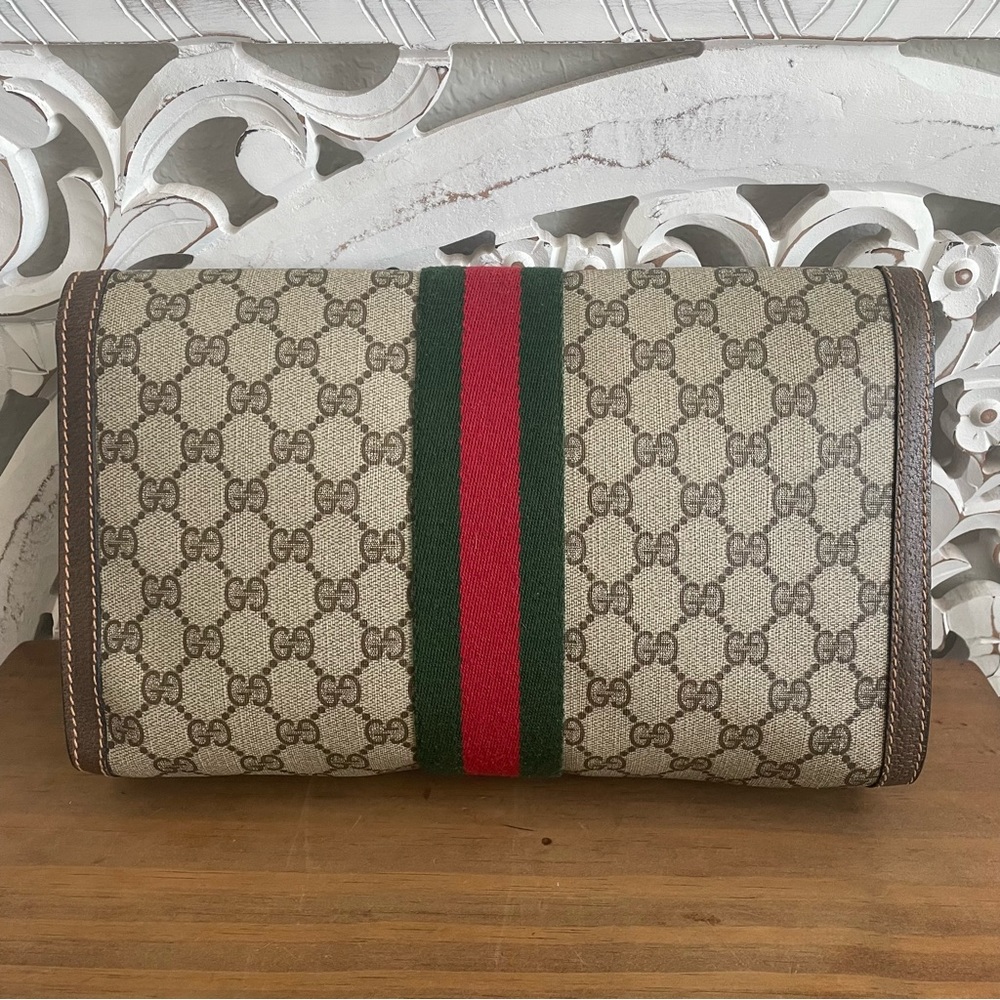 🔴SOLD🔴Gucci Ophidia Sherry Line Supreme GG Monogram Clutch Bag, - Picture 9 of 17